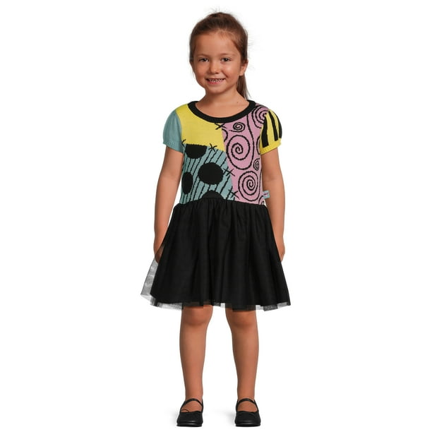 nightmare before christmas sally sweater dress Nightmare Before Christmas Toddler Girl Sally Cosplay Sweater Dress, Sizes 12M-5T