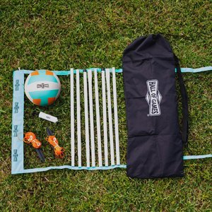 Hall of Games 20 ft Volleyball Set with Steel Poles and Ball