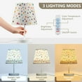 thumbnail image 3 of Yayeee Mini Table Lamp 11.8" Dimmable with Fabric Shade 3 Color Temperatures, Beige Stars, 3 of 7