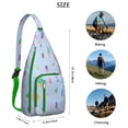 thumbnail image 3 of Foodie Sling Backpack – Delicious Dessert & Candy Pattern Shoulder Bag, Fashionable Lightweight Daypack for Work & School, 3 of 4