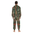thumbnail image 2 of 1 Piece Adult Onesie Pajamas Cozy & Loose-Fit Sleepsuit Loungewear with Pockets Red and Green Plaid Small, 2 of 7