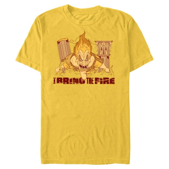 Disney Villains Hades I Bring the Fire - Short Sleeve Blended T-Shirt for Adults - Customized-Yellow