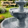 thumbnail image 5 of Alukang 41" Italian Outdoor Water Fountain, 3-Tier Garden Fountains and Waterfall with Pump & Pineapple Finial, Freestanding Resin Waterfall Fountain Feature for Patio,Backyard,Home Decor, Gray, 5 of 10