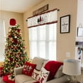 thumbnail image 2 of Christmas Tree Valances Windows Curtain Holly Berry Kitchen Valances Rod Pocket Snowflake Red Black Buffalo Plaid Check Short Topper Curtains for Winter Holiday Christmas Decor 1 Panel,54x18 inch, 2 of 6