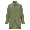 thumbnail image 5 of ClodeEU Women's Cowl Neck Long Sleeve Sweatshirts ,Fall Fashion Lightweight Pullovers Green,Womens Plus XXL, 5 of 6