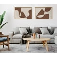 thumbnail image 7 of Kate and Laurel Sylvie Eye Catching Sleek Abstract 5 Brown and Beige Framed Canvas Wall Art by The Creative Bunch Studio, 23x33 Natural, Modern Contemporary Art for Wall, 7 of 7