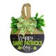thumbnail image 1 of Letrero para puerta con texto "Feliz Día de San Patricio", 30 x 30 cm, con lazo, regalos creativos Estilo B, 1 of 9