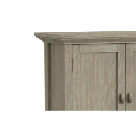 Simpli Home - Redmond Low Storage Cabinet - White