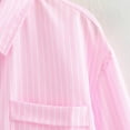 thumbnail image 6 of Kaemgyyd Button down Shirt Women Striped Long Sleeve Collared Business Office Work Blouses Tops with Pocket Casual Tunic, 6 of 6