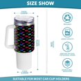 thumbnail image 3 of SKYSONIC 40oz Colorful Dog Paw Print Tumbler With Lid And Straw Travel Coffee Mug Stainless Steel Insulated Thermal Tumblers Cup, 3 of 7
