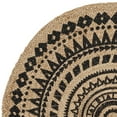 thumbnail image 4 of SAFAVIEH Natural Fiber Zoolander Geometric Jute Area Rug, Black/Natural, 6' x 6' Round, 4 of 5