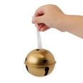 thumbnail image 3 of 3" Gold Jingle Bell Metal Christmas Ornaments with Ribbon Hanger - 6 Pieces, 3 of 3