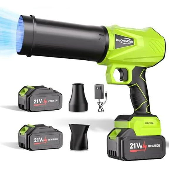 Leaf Blower Cordless with Battery and Charger, 21V Portable Handheld Electric Leaf Blower, Extended Nozzle Design, Adjustable Speed Blower for Patio Cleaning$$Garden & Patio