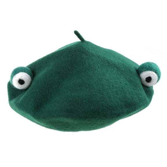 ROZYARD Winter Wool Beret Hat Solid Color for Frog Eyes Autumn Street Painter Octagonal