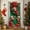 D, variant on Uutvery Christmas Holiday Door Cover 35x71 Inches, Elastic Fabric with Seasonal Design, Front Door Decoration Wall Decor, Party Home Festive Atmosphere Indoor Outdoor