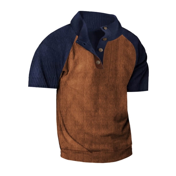 pstuiky camisetas camisas para hombre, Blazer informal de manga larga con cuello redondo para hombre, color liso, transpirable, para fitness camisetas de hombre m
