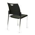 thumbnail image 4 of Straight Leg Stacking Plastic Chair in Black Set of 2, 4 of 4