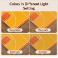 thumbnail image 7 of Design&I 3'x5' Washable Throw Rug Ultra-Thin & Non-Slip Skid-Resistant Small Hoop Motif Bold Stripe Border Center Repeating Basketball Lines Refined for Entryway, Kitchen, 7 of 7