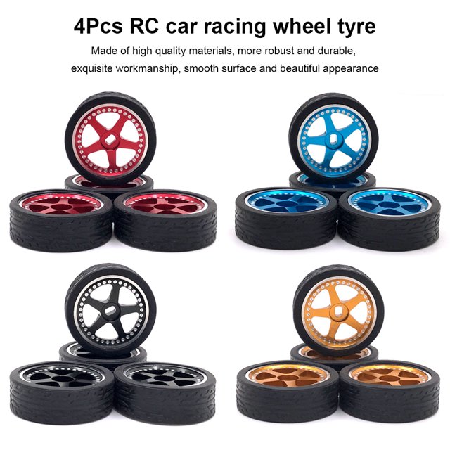 4X 1/28 Remote Control Model Car Wheel Rim Simulated Modification Vehicle Part Replacement for WLtoys 284131 K969 K979 K989 K999 Gold