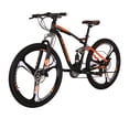 thumbnail image 7 of Full Suspension Mountain Bike Eurobike E7 18 inch Frame 27.5 Inch Wheels 21 Speed Shifter Disc Brakes Full Suspension Aldult for Mens Bicycle 3-Spoke Orange, 7 of 7