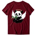 thumbnail image 5 of Camiseta estampada de manga corta con estampado de animales para mujer, cuello redondo, informal, suelta, blusas, camisas, túnicas Pompotops hkajfhjk462400, 5 of 5