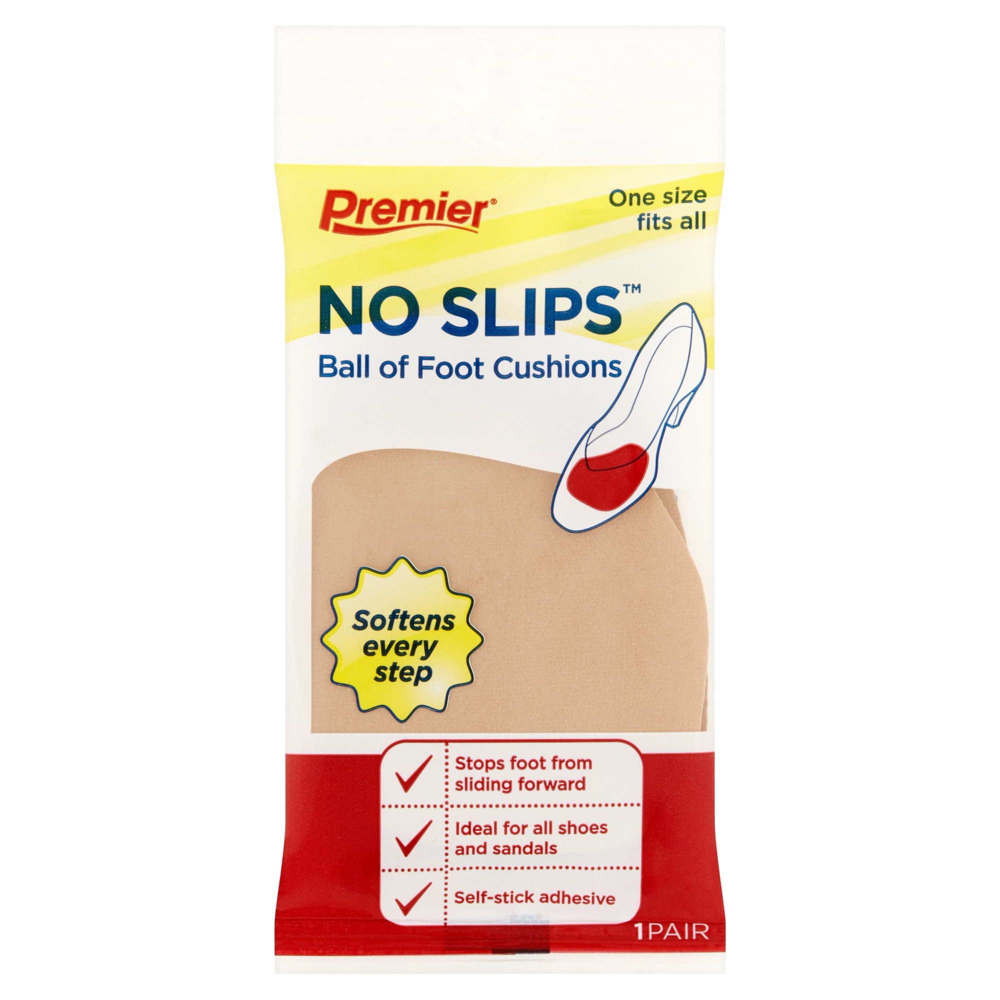 Premier No Slips Ball of Foot Cushions, 1 pair