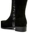 thumbnail image 4 of Ferwind Women's Over-the-knee Boots Slouch Suede Upper Stud Details Adult Black  8, 4 of 8