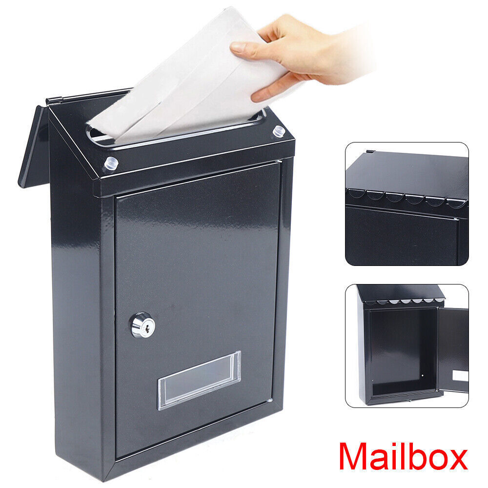 DENEST Modern Outdoor Waterproof Extra Large Drop Box Wall Mounted Mailbox with 2 keys