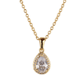 thumbnail image 1 of Collar para Mujer con Baño de Oro 14k LuckyLy, Cadena con Dije de Zirconia Cúbica, Modelo Dory Verde blanco UNITALLA, 1 of 6
