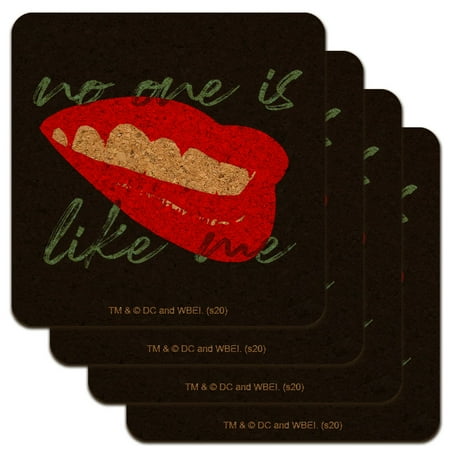 

Birds of Prey Harley Quinn No One Like Me Low Profile Novelty Cork Coaster Set