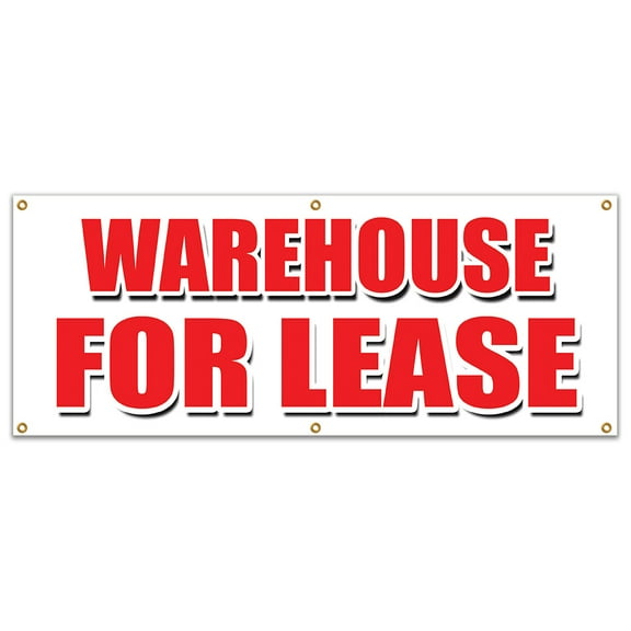 72" WAREHOUSE FOR LEASE BANNER SIGN a/c ac build to suit loading free rent