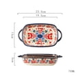 thumbnail image 2 of Household Underglaze Tableware Ceramic High Temperature Baking Dish Large Capacity Handle Bowl Deep Dish, 2 of 6