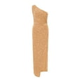 thumbnail image 5 of HXWCHs Elegant Sequin One Shoulder Bodycon Midi Dress Sparkling Evening Formal Attire Party Gown for Women Gold XL, 5 of 6