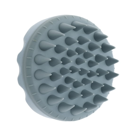 Unique Bargains 1 Pc Handle Hollow Hair Shampoo Brush for Scalp Massage 3.54"x2.95" Blue