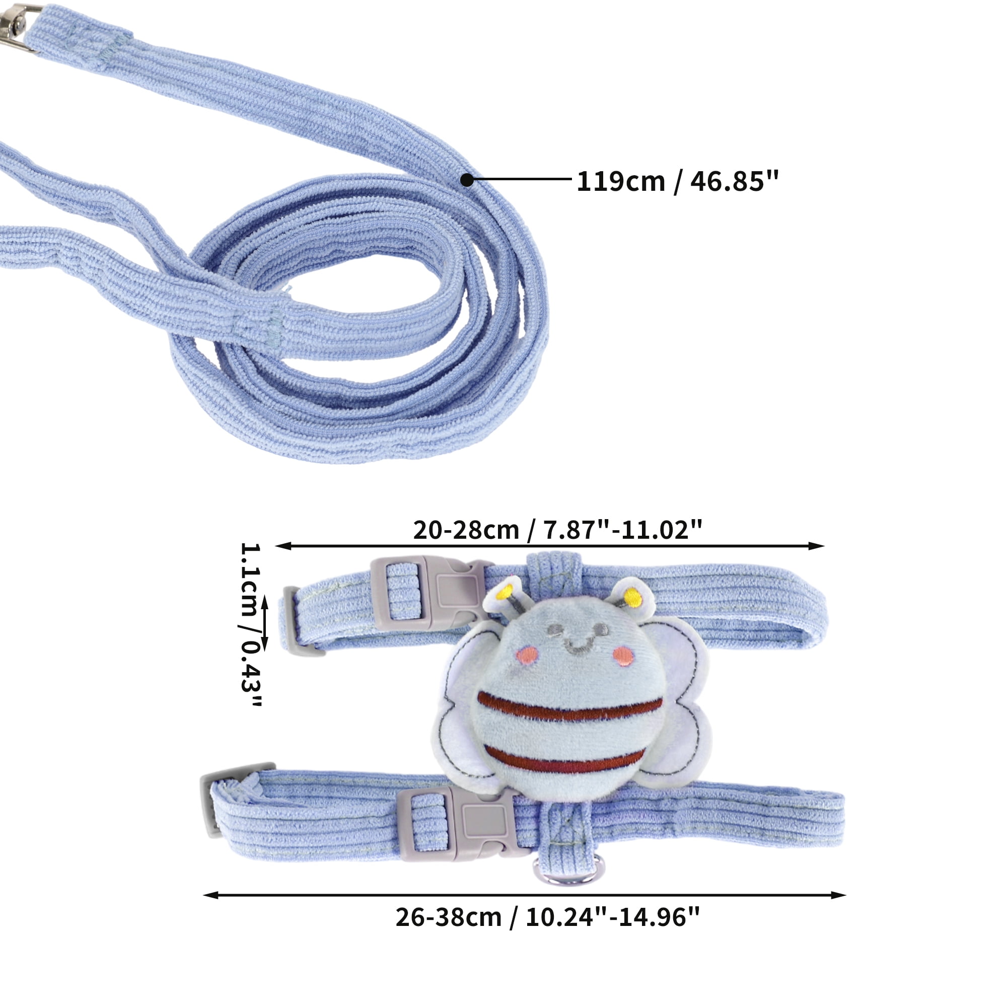 Unique Bargains Adjustable Easy Control Dog Vest Cat Harness and Leash Set Blue S
