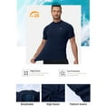 thumbnail image 5 of Weilanxin Men's UPF50+ Quick-Dry Rash Guard Shirt Surfing, Running, Water Sports, Reflective Safety Design, 5 of 10