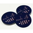 thumbnail image 3 of Inkdotpot Real Rose Gold Foil Made With Love Text Tag Favor Hang Paper Tag 100 Piece, 3 of 6