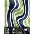thumbnail image 7 of Navy Blue Green Striped Cloth Napkins Set of 6 Reusable Dinner Napkins, Modern Minimalist Ombre Lines Cocktail Napkin Washable Table Napkins for Wedding/Holiday Party/Baby Shower 20"x20", 7 of 7