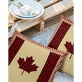 thumbnail image 2 of Pack of 2 Outdoor Pillow Covers, Maple Leaf Red Black Plaid Pattern Waterproof Square Throw Pillowcase Cushion Decorative Pillow Covers for Couch Patio Tent, 26x26 in, 2 of 6