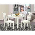 thumbnail image 2 of East West Furniture Oxford 3-piece Dining Table and Chair Set in Linen White, 2 of 6
