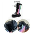 thumbnail image 4 of BOBOGOJP Girls Lace Up Riding Boots, Combat Boots Kids Waterproof Pu Leather Side Zipper Punk Goth Boot Black for Size 2.5, 4 of 8