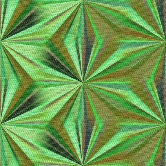 Ahgly Company Machine Washable Indoor Square Transitional Green Area Rugs, 6' Square