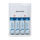 thumbnail image 1 of Cargador Pilas Mitzu  AA/AAA/9V con 4 Pilas AA 2,500mAH Blanco, 1 of 5