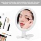 thumbnail image 3 of Espejo Cosmético de Aumento de Doble Cara 10x Espejo de Maquillaje Plegable Portátil de Mano para Ba?o Vendaje Afeitado y Viaje(White) Ecomeon no, 3 of 5