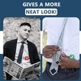 thumbnail image 4 of Magnetic Invisible Tie Clip Automatically Fixed Stainless Steel Shirt Magnetic Invisible Magnetic Invisible Tie Tie Clips for Men Gifts, 4 of 9