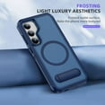 thumbnail image 2 of Allytechgroup for Samsung Galaxy S25 Case, Military Grade Shockproof Phone Cover with MagSafe Compatibility, Magnetic Back for Car Mount - Rugged Slim-Fit Bumper Case (TPU + PC), Blue, 2 of 7