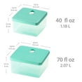 thumbnail image 2 of Casa Origin Microwavable Food Containers with Lid, 2 Pieces - Square (Purple), 2 of 8