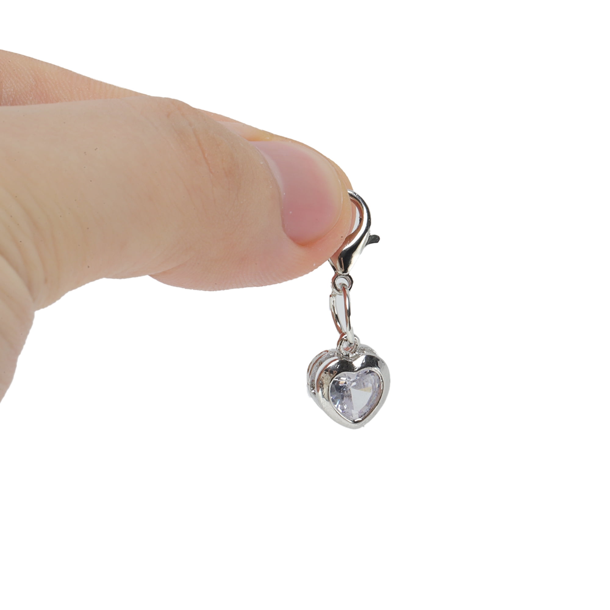 Unique Bargains Shiny Bow Shoelace Charms 3 Pair Star Moon & Rose & Heart Gemstone