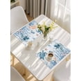thumbnail image 5 of Blue Turtle Coastal Placemats Set of 4, Octopus Summer Beach Coral Seahorse Placemats for Dining Table, Place Mats for Kitchen Tabletop, Waterproof Wipeable Dining Table Mats Set, 5 of 9