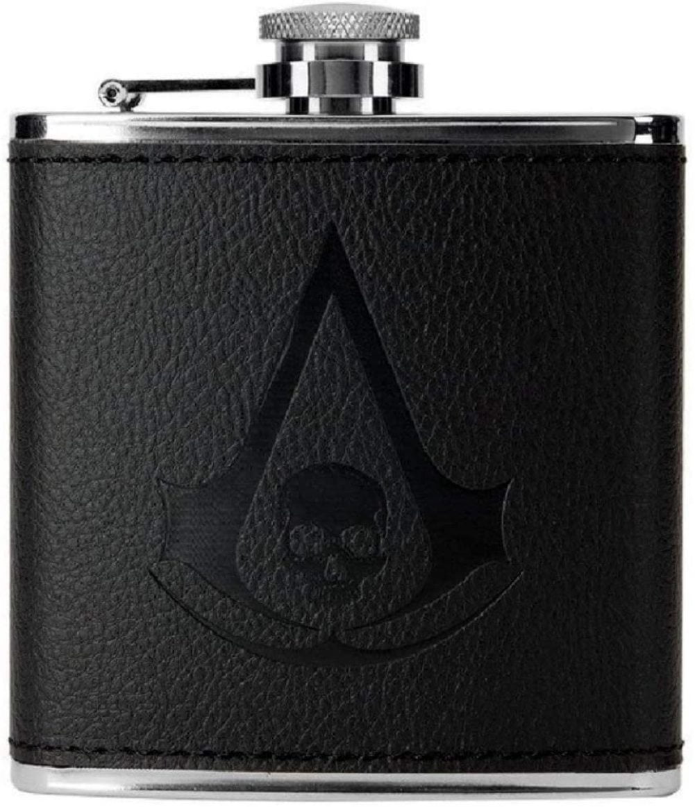 LOOT CRATE EXCLUSIVE ASSASSINS CREED LEATHER WRAPPED HIP FLASK BRAND NEW 
